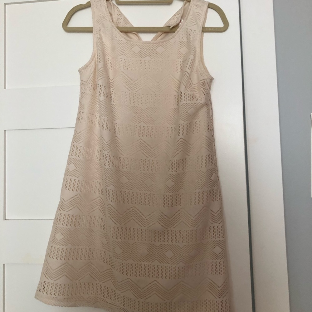 Xhiliration - cream detail dress